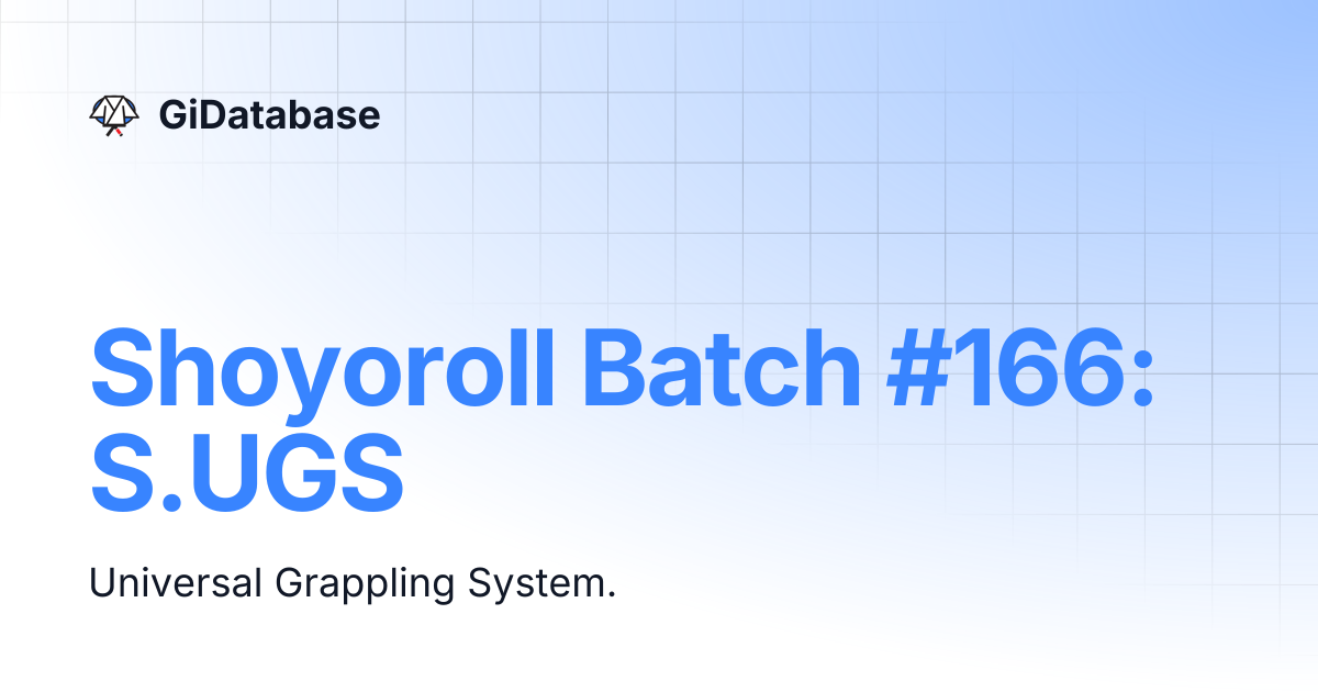 ロシニョール super village VIl Limited 166 Shoyoroll Batch #166: S.UGS | GiDatabase
