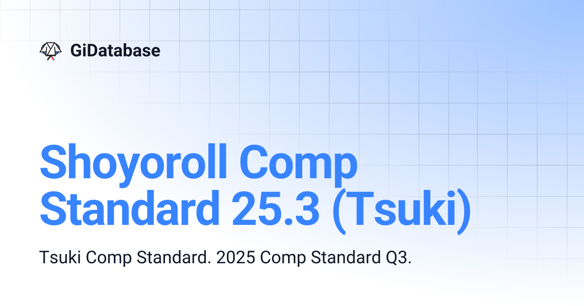 Shoyoroll Comp Standard 25.3 (Tsuki) | GiDatabase