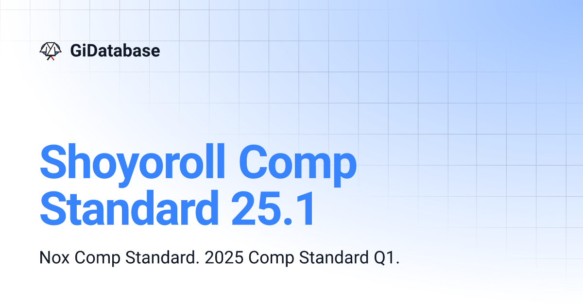 Shoyoroll Comp Standard 25.1 | GiDatabase