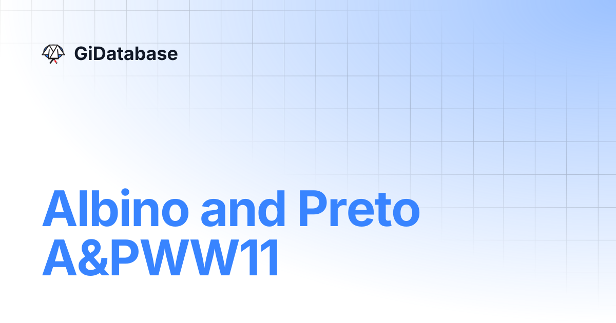 Albino and Preto A&PWW11 | GiDatabase